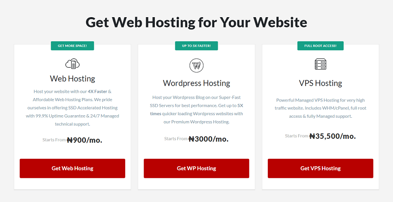 Domainking General Hosting Plans