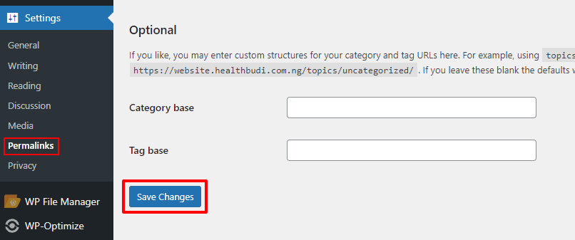 Updating Permalinks To Fix .htaccess